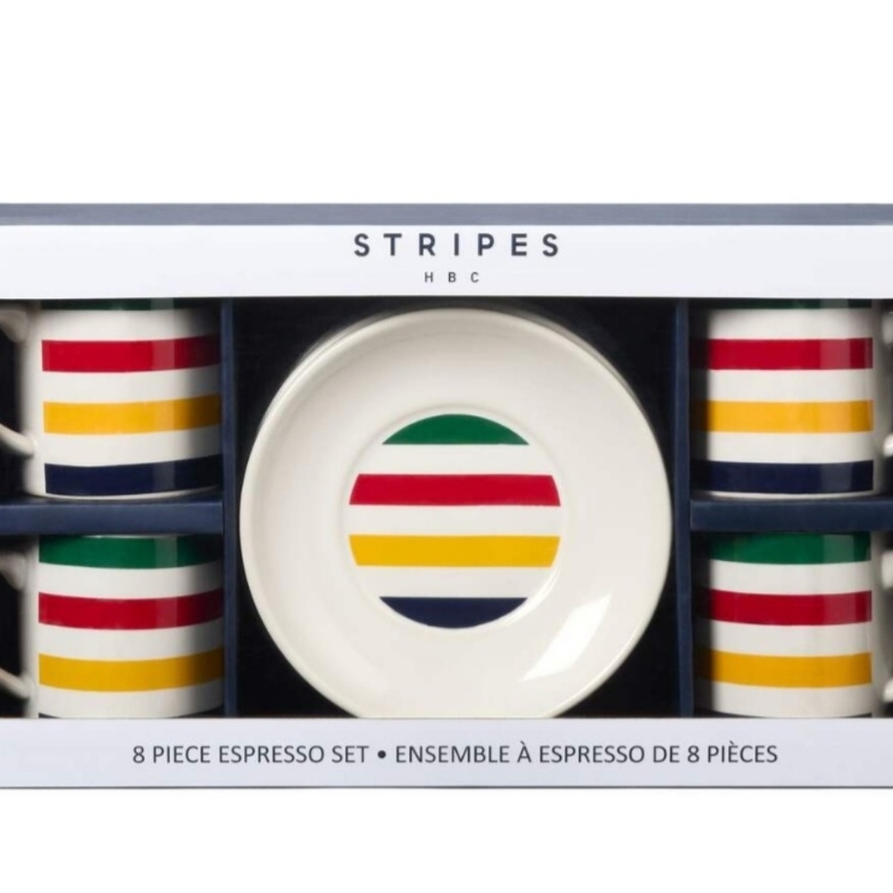 STRIPES 8-Piece Espresso Set - Colorful Design